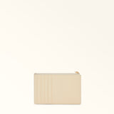 Beige Furla Nuvola M Zipped Card Case, credit card holder natural leather – view 3