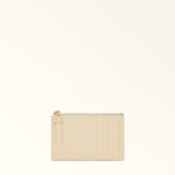 Beige Furla Nuvola M Zipped Card Case, credit card holder natural leather – view 4
