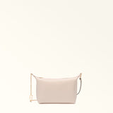 Beige Furla Nuvola Mini Crossbody Hobo, natural leather