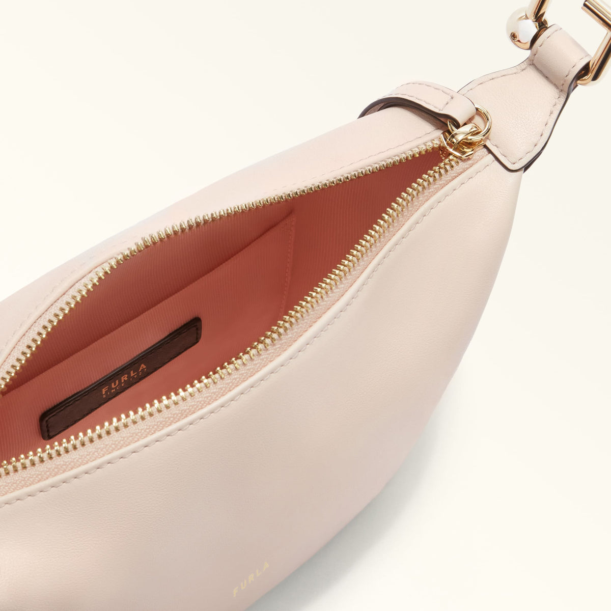 Beige Furla Nuvola Mini Handbag, natural leather – view 4