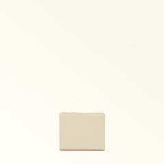 Beige Furla Nuvola S Compact Wallet L, natural leather