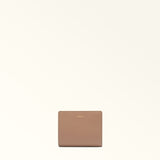 Taupe Furla Nuvola S Compact Wallet L, natural leather
