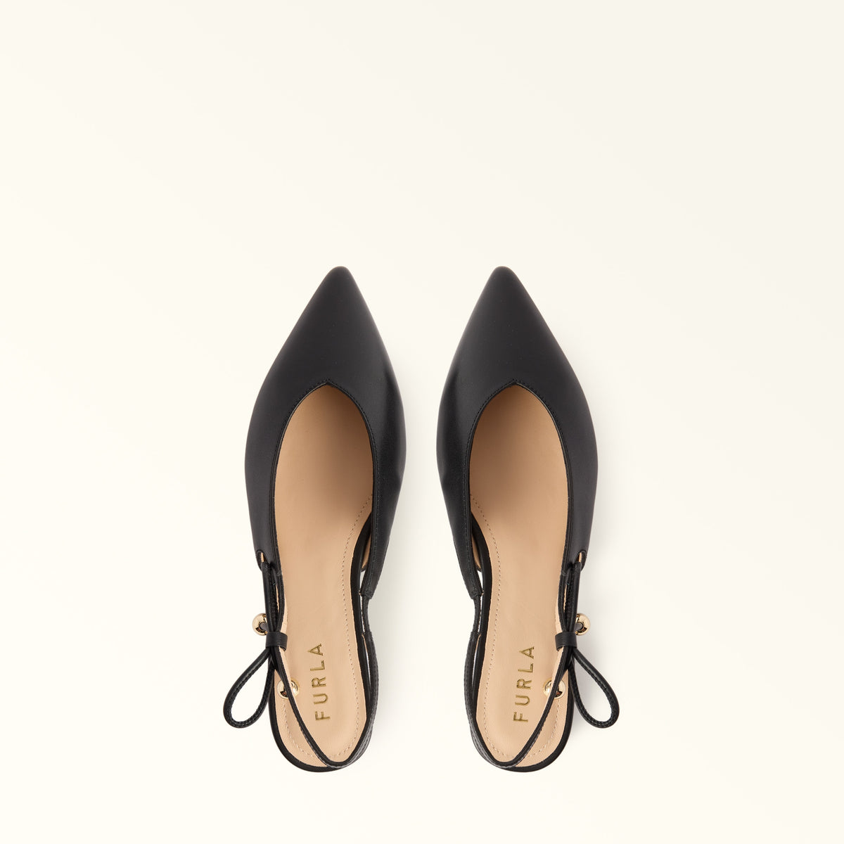 Black Furla Poppy Slingback, shoes natural leather – view 4