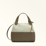 Green Furla Primrose M Tote, natural leather