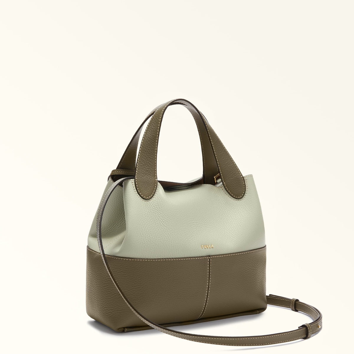 Green Furla Primrose M Tote, natural leather – view 4