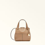 Taupe FURLA PRIMROSE Mini TOTE, natural leather