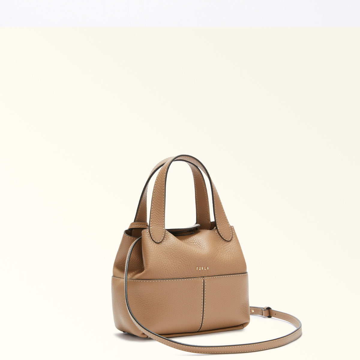 Taupe FURLA PRIMROSE Mini TOTE, natural leather – view 4
