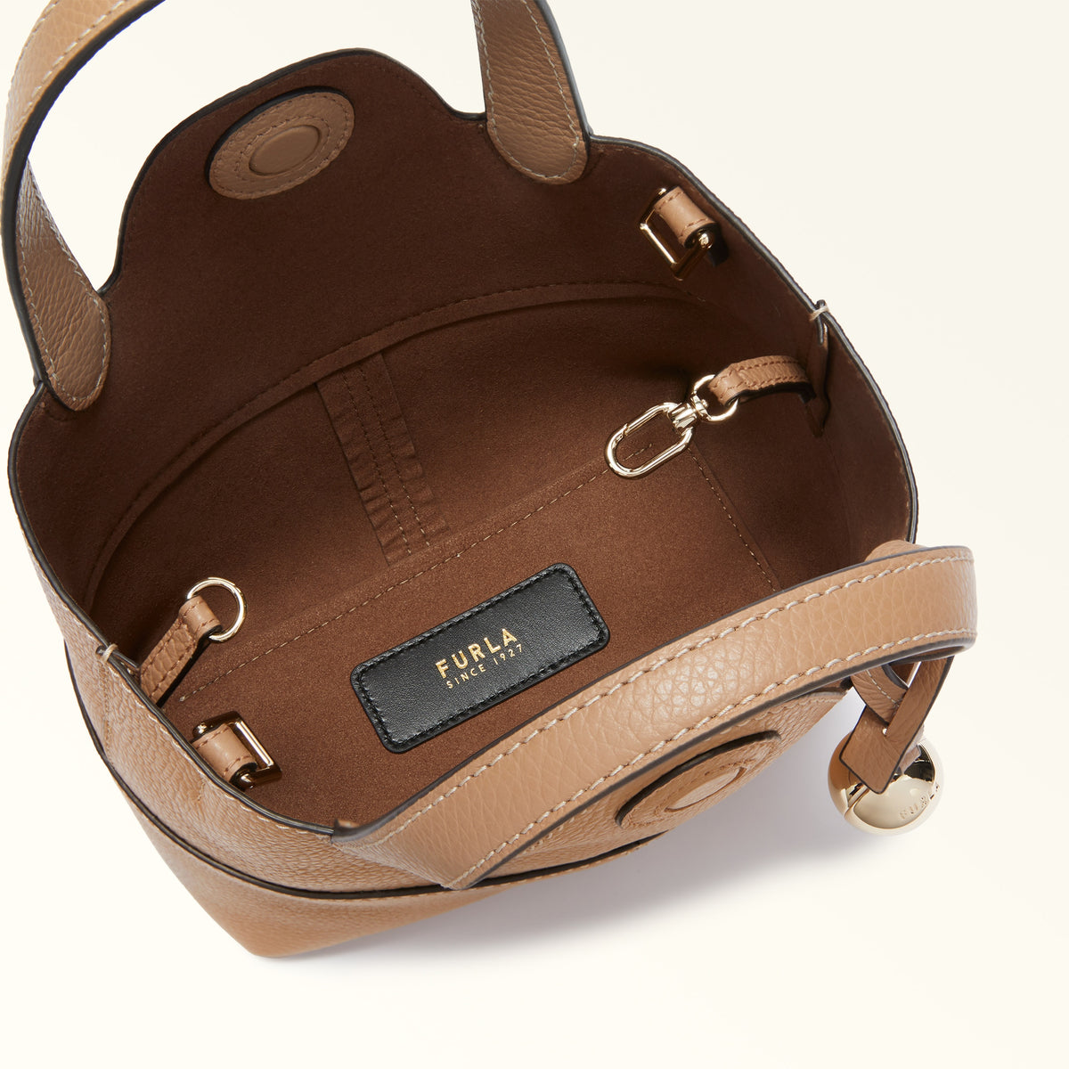 Taupe FURLA PRIMROSE Mini TOTE, natural leather – view 5