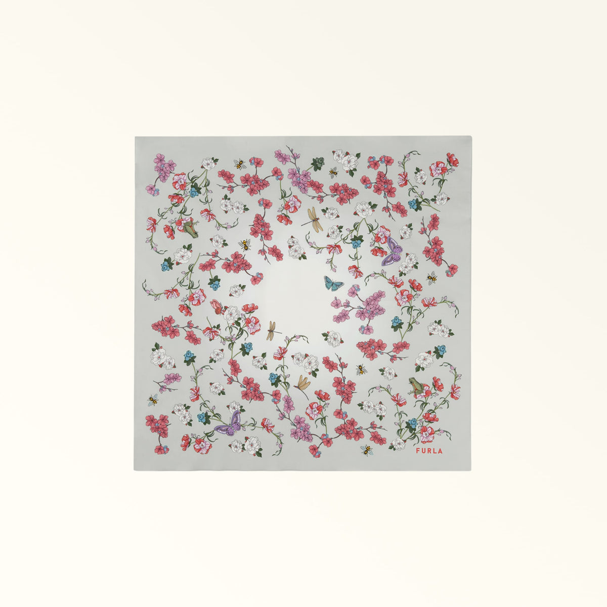 Green Furla Primula Bandana 55x55, scarf coton – view 4
