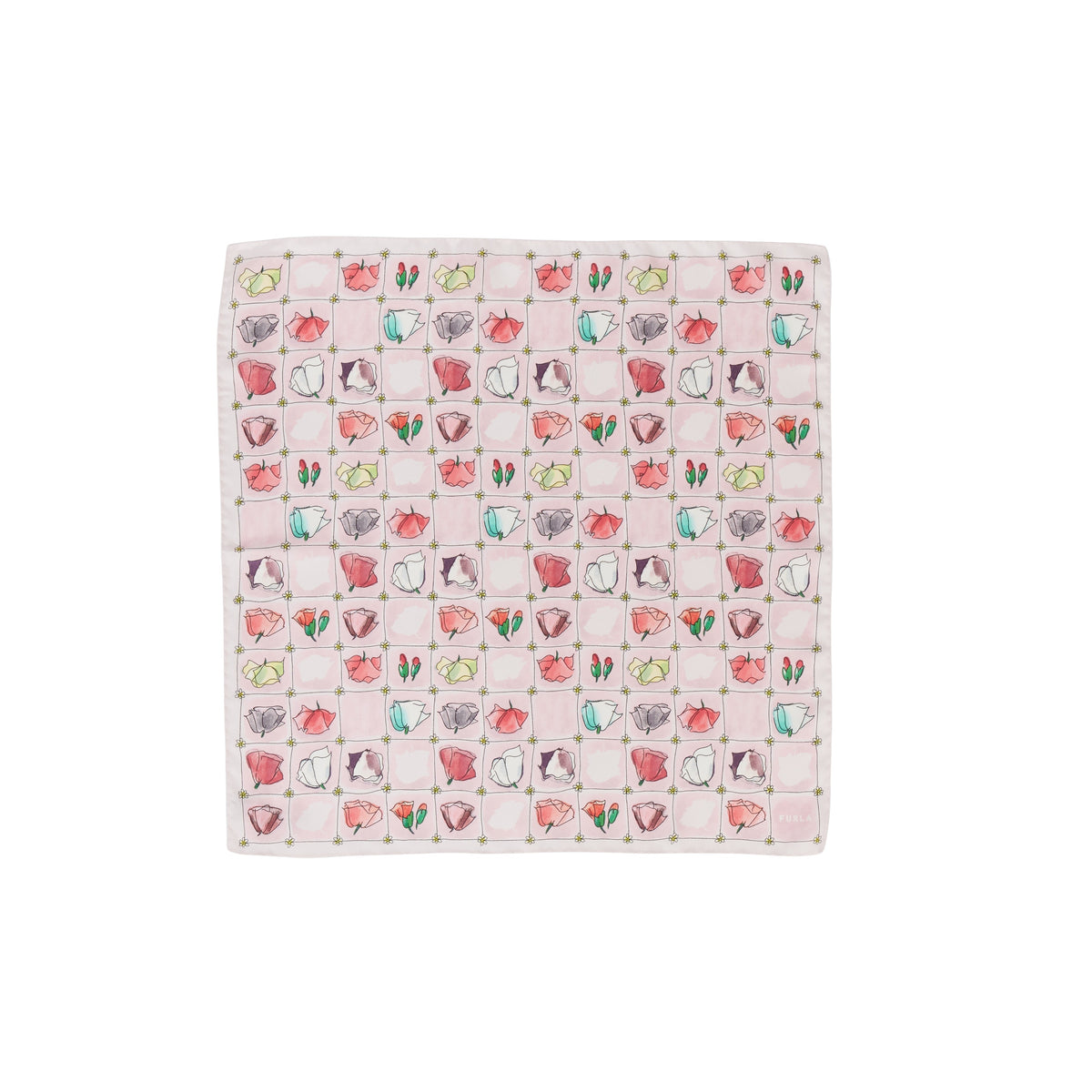 Pink Furla Primula Carre' 60x60 Ss25, scarf silk – view 4