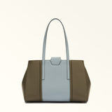 Silver Furla Riva L Tote, natural leather