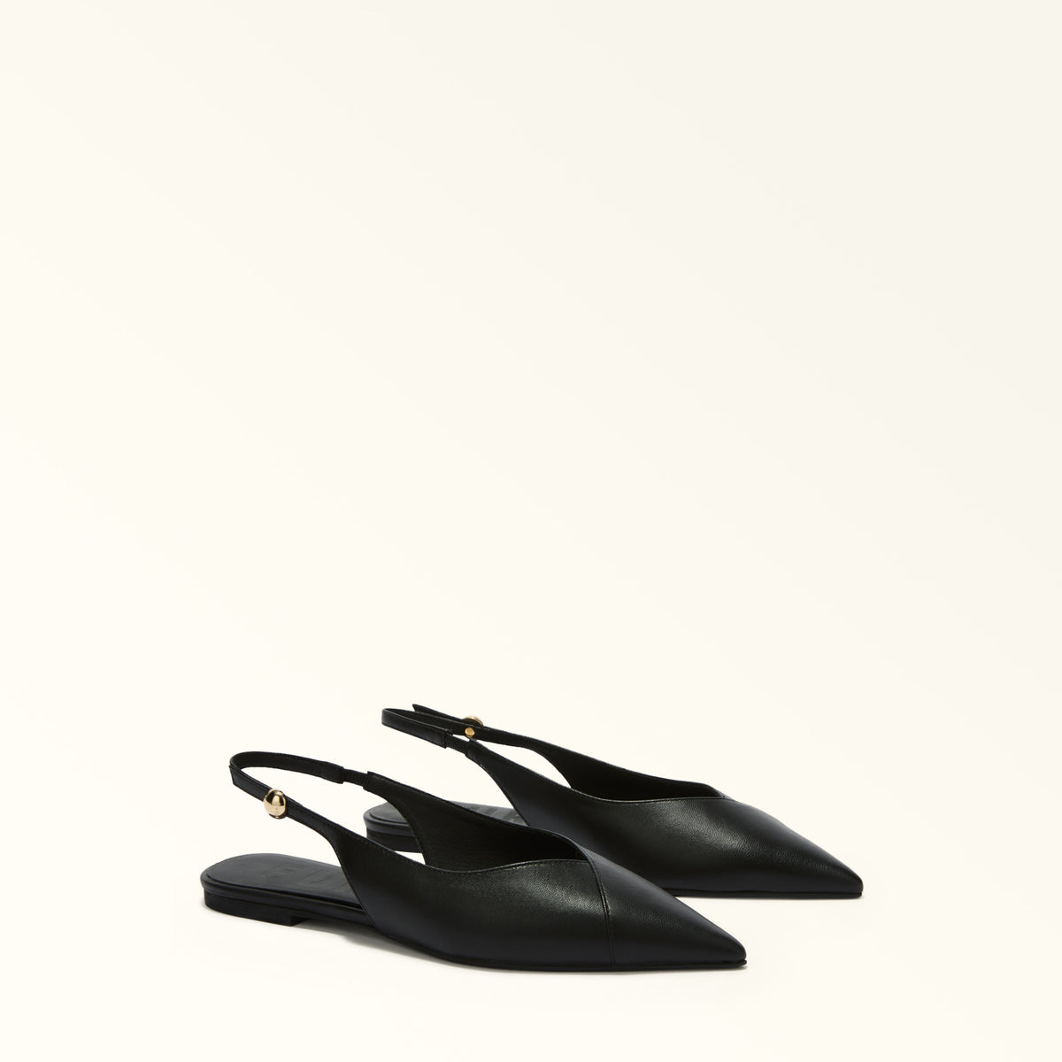 Black Furla Sfera Ballerinas, flats natural leather – view 2