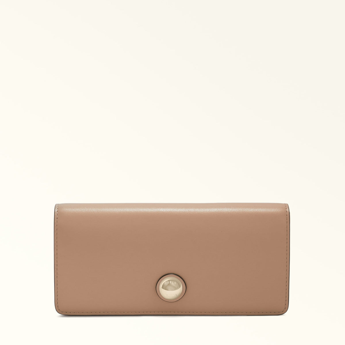 Taupe Furla Sfera Continental Wallet, natural leather