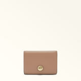 Taupe Furla Sfera M Compact Wallet, natural leather