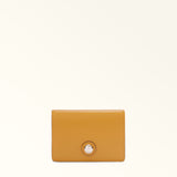 Gold Furla Sfera M Compact Wallet, natural leather