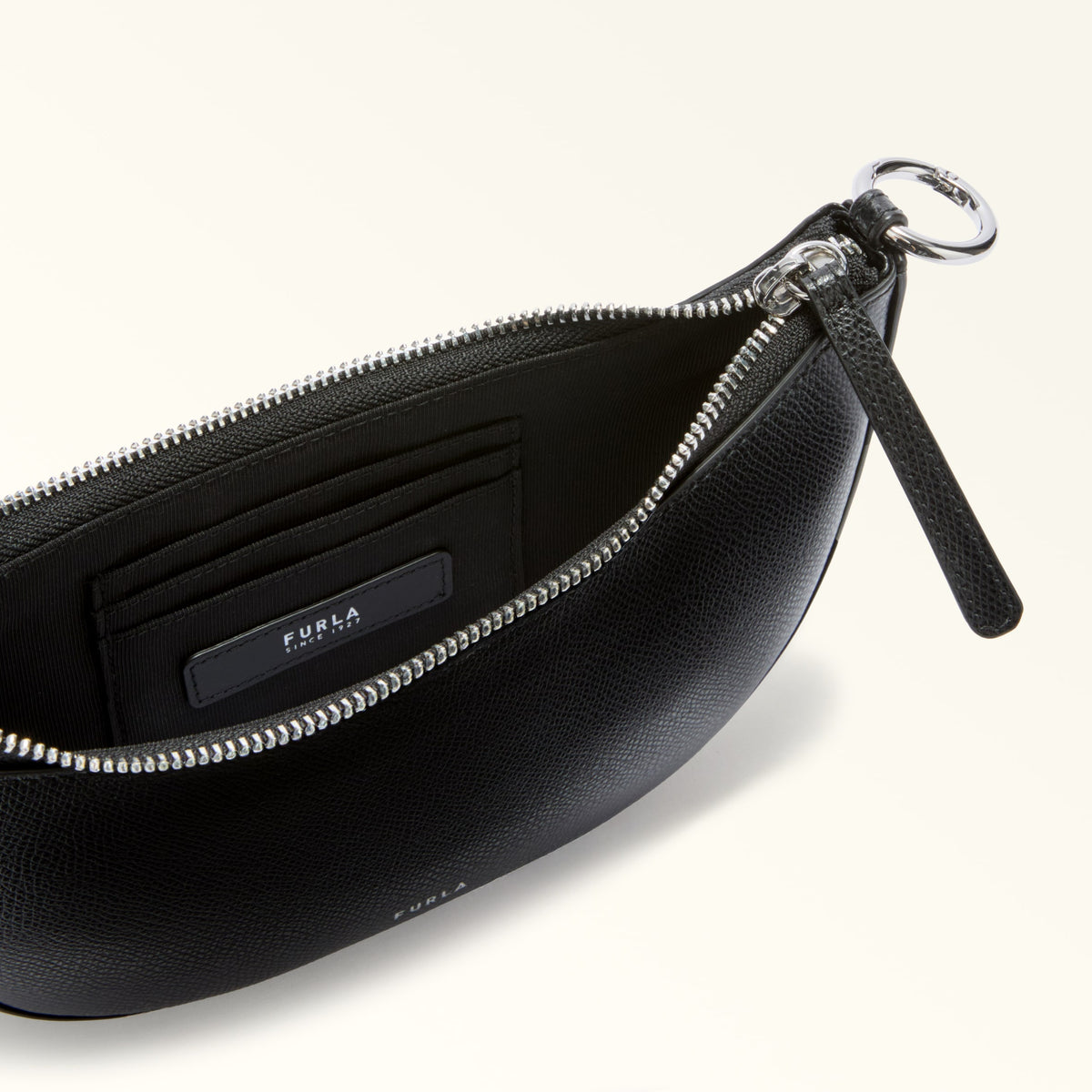 Black Furla Sfera Mini Shoulder Bag, mini bag natural leather – view 3