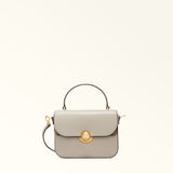 Beige Furla Sfera S Top Handle, handbag natural leather