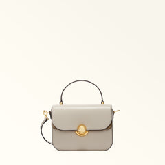 Beige Furla Sfera S Top Handle, handbag natural leather