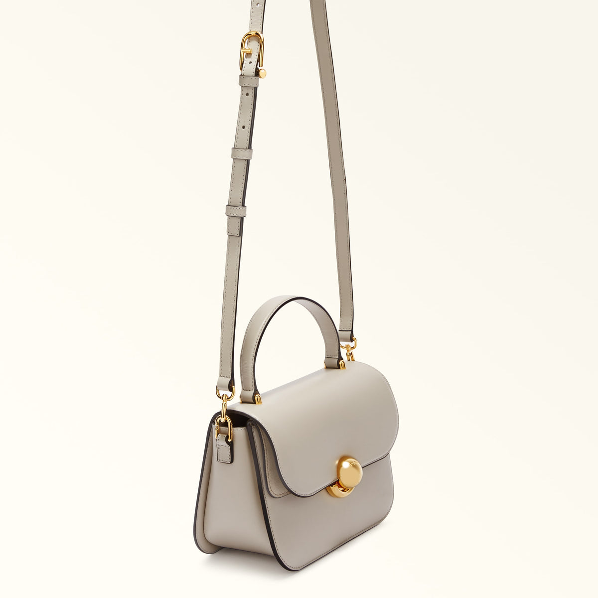 Beige Furla Sfera S Top Handle, handbag natural leather – view 5