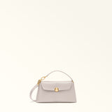 Beige Furla Sfera Soft Mini Crossbody Top Handle, natural leather