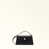 Black Furla Sfera Soft Mini Crossbody Top Handle, natural leather – view 5