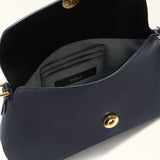 Navy Furla Sfera Soft Mini Crossbody Top Handle, natural leather – view 3