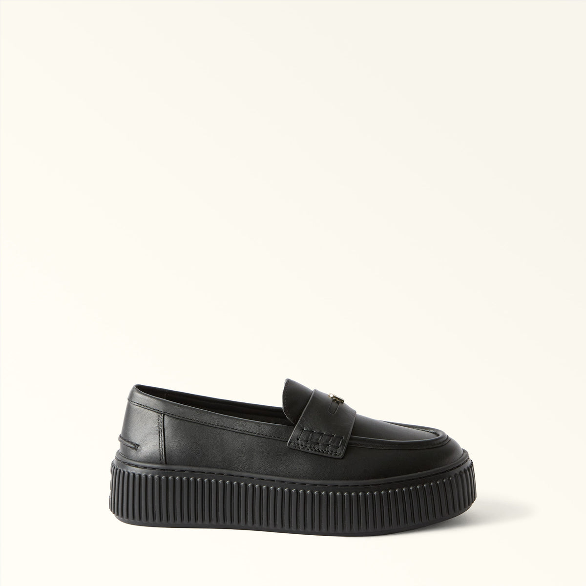 Black Furla Sky Loafer, shoes natural leather – view 2