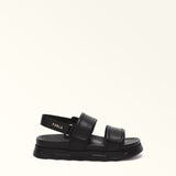 Black Furla Sporty Chic Sandal T.35, shoes natural leather – view 2