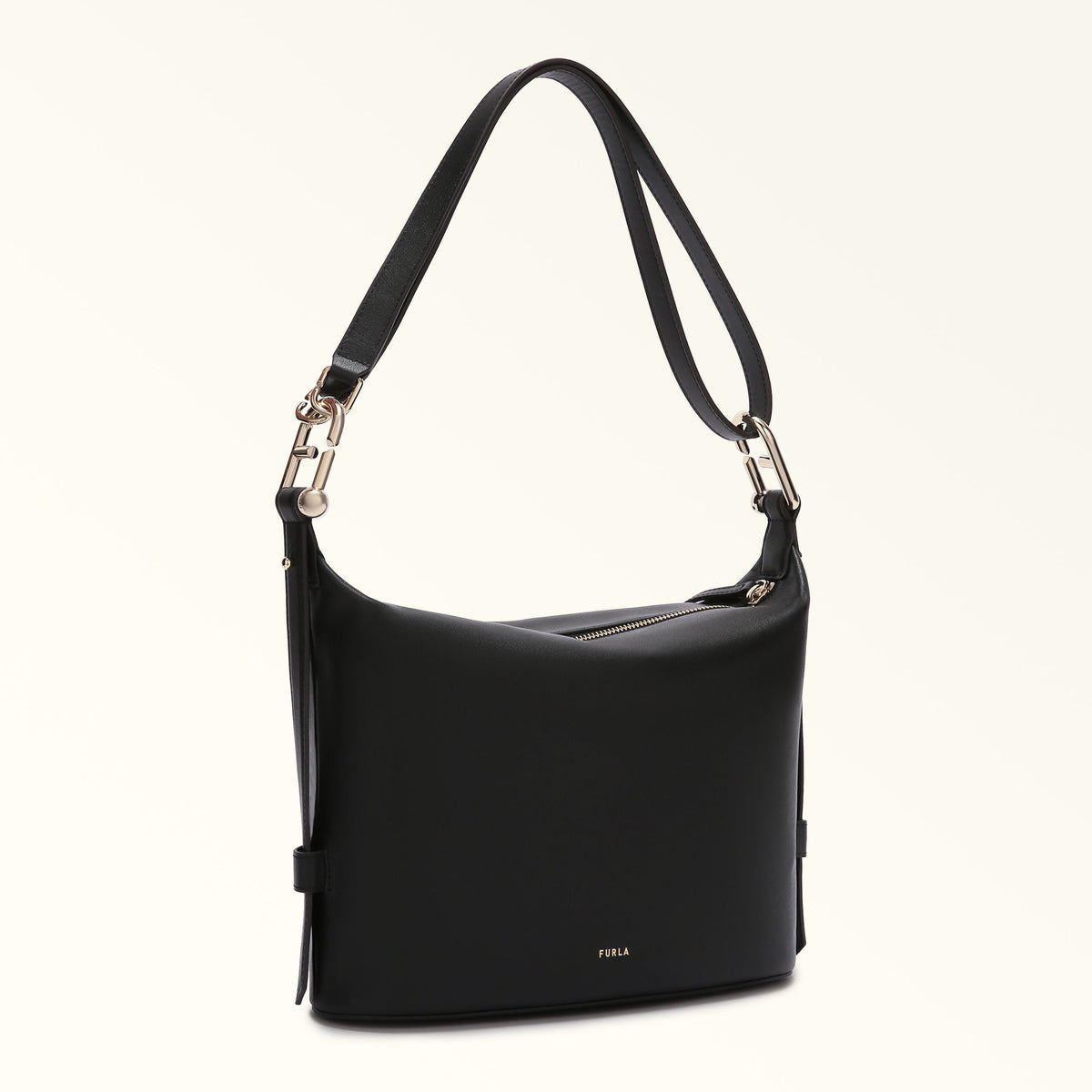 Black Furla Tonie M Hobo Aw25, natural leather – view 5