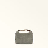Grey Furla Tonie Mini Hobo - Tuscany Woven