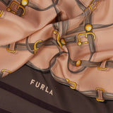Brown Furla Tortona Carre' 90x90, scarf silk – view 4