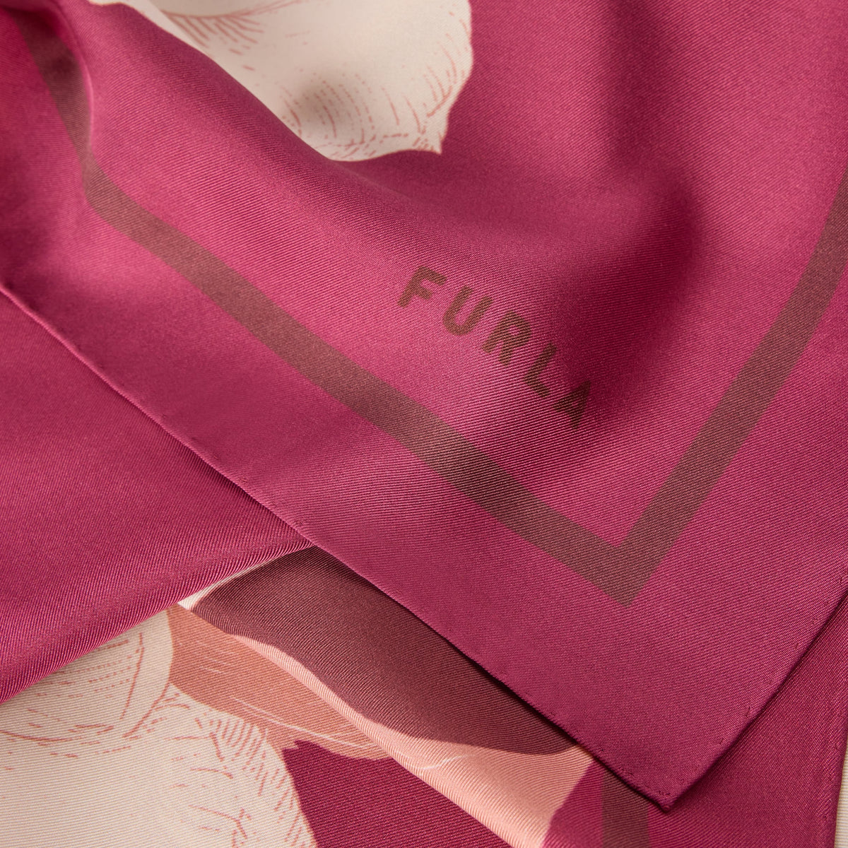 Burgundy Furla Tortona Carre' 90x90, scarf silk