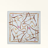 Grey Furla Tortona Carre' 90x90, scarf silk – view 4