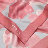 Pink Furla Tortona Carre' 90x90, scarf silk
