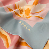 Pink Furla Tortona Carre' 90x90, scarf silk