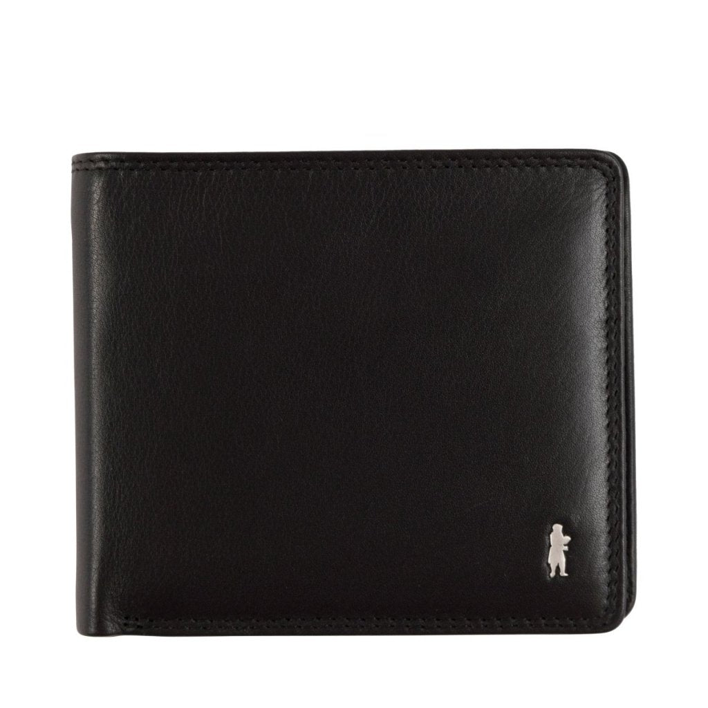 Black Gianni Conti Wallet 507318, natural leather