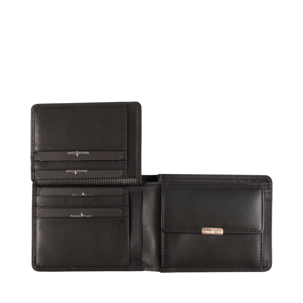 Black Gianni Conti Wallet 507339, natural leather – view 3