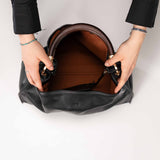 Black Gironacci 103461 Vitello soft, shoulder bag natural leather – view 7