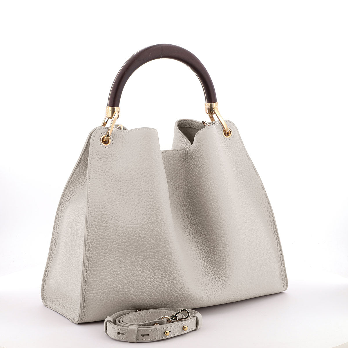 Silver Gironacci 3461, shoulder bag natural leather