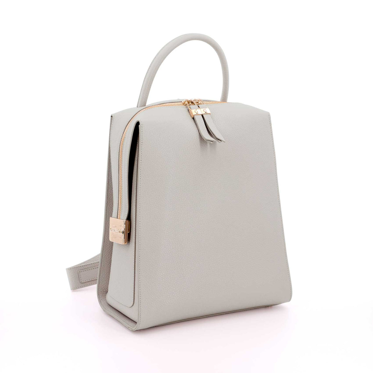 Silver Gironacci Backpack 1272, natural leather