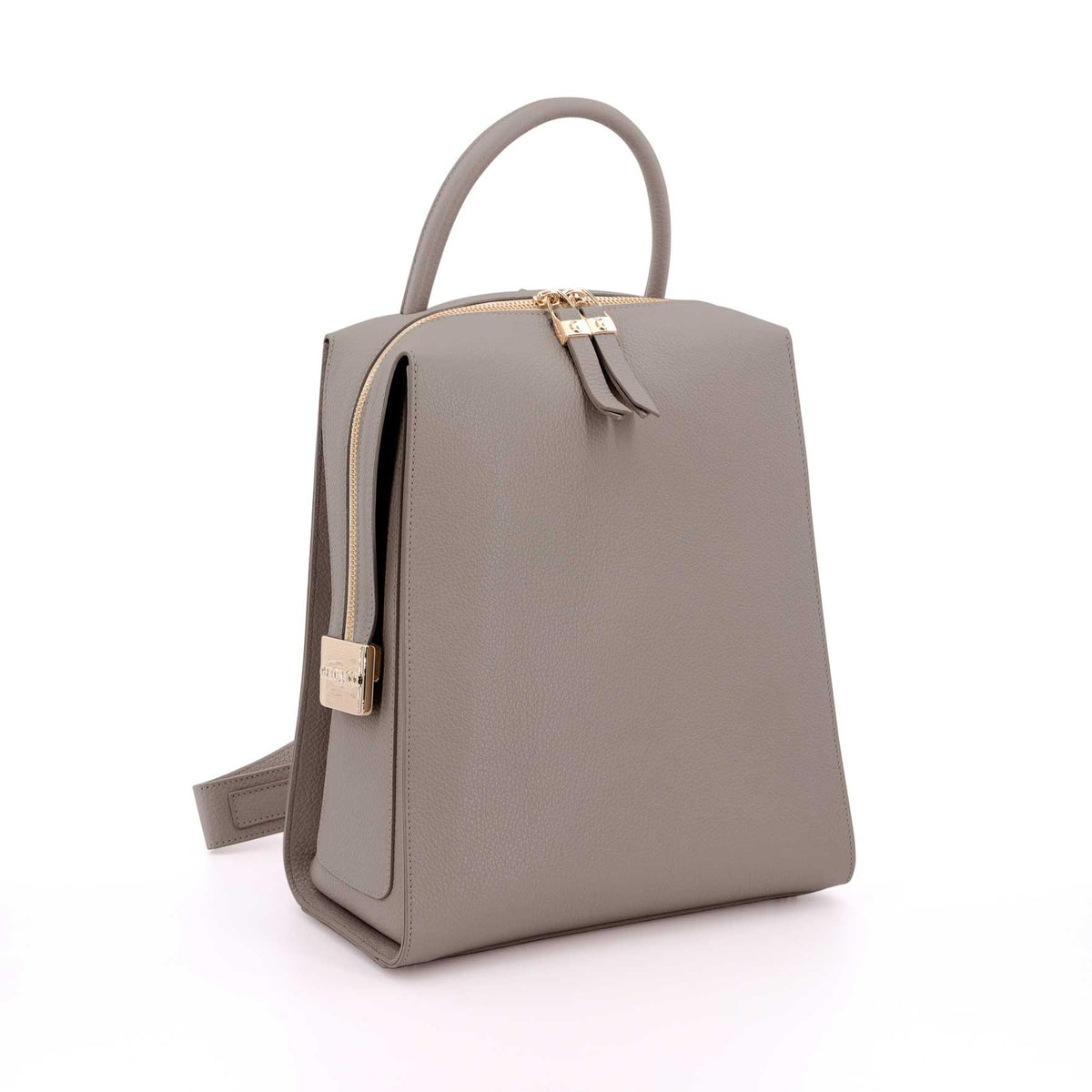 Taupe Gironacci Backpack 1272, natural leather