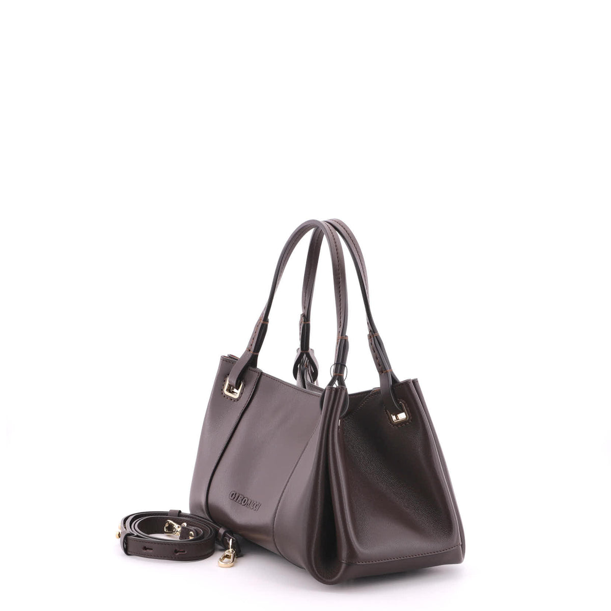 Brown Gironacci Handbag 3350, natural leather – view 2