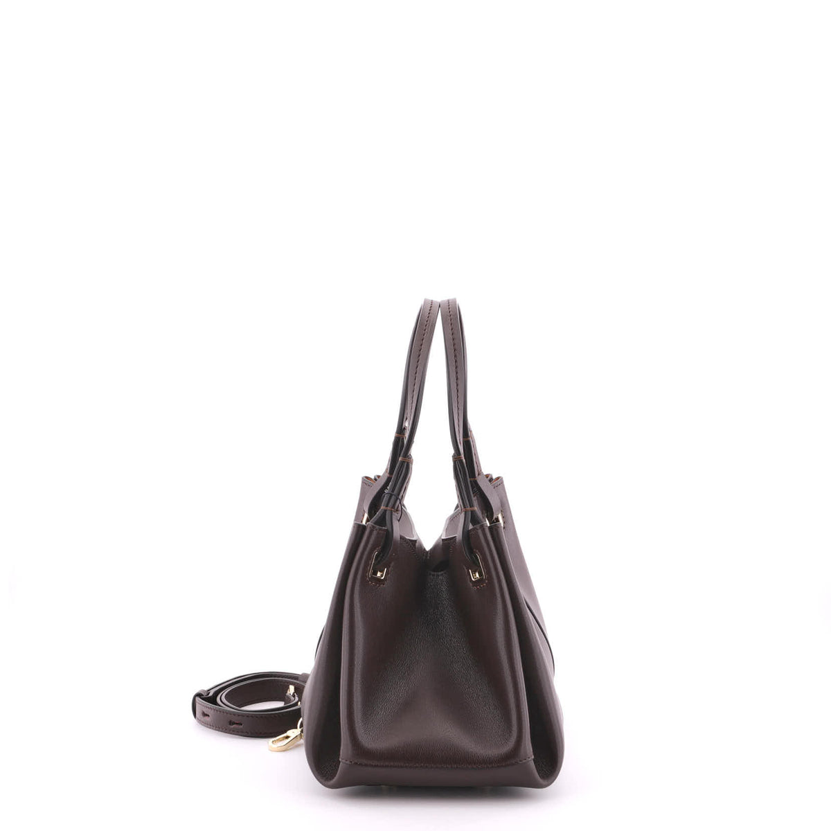 Brown Gironacci Handbag 3350, natural leather – view 3