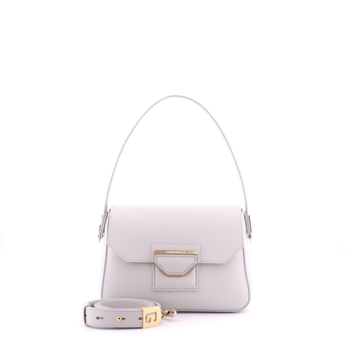 White Gironacci M Shoulder Bag 3131, natural leather