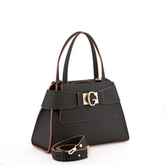 Black Gironacci Mimi L Tote bag 3122, natural leather