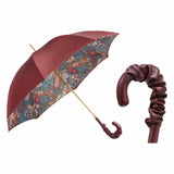 pasotti-burgundy-paisley-double-cloth-umbrella-with-ruched-leather-handle