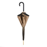 Beige Pasotti Ivory Umbrella With Striped Interior, Double Cloth – view 8