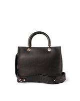 Black Plinio Visona Ambra, handbag natural leather – view 3