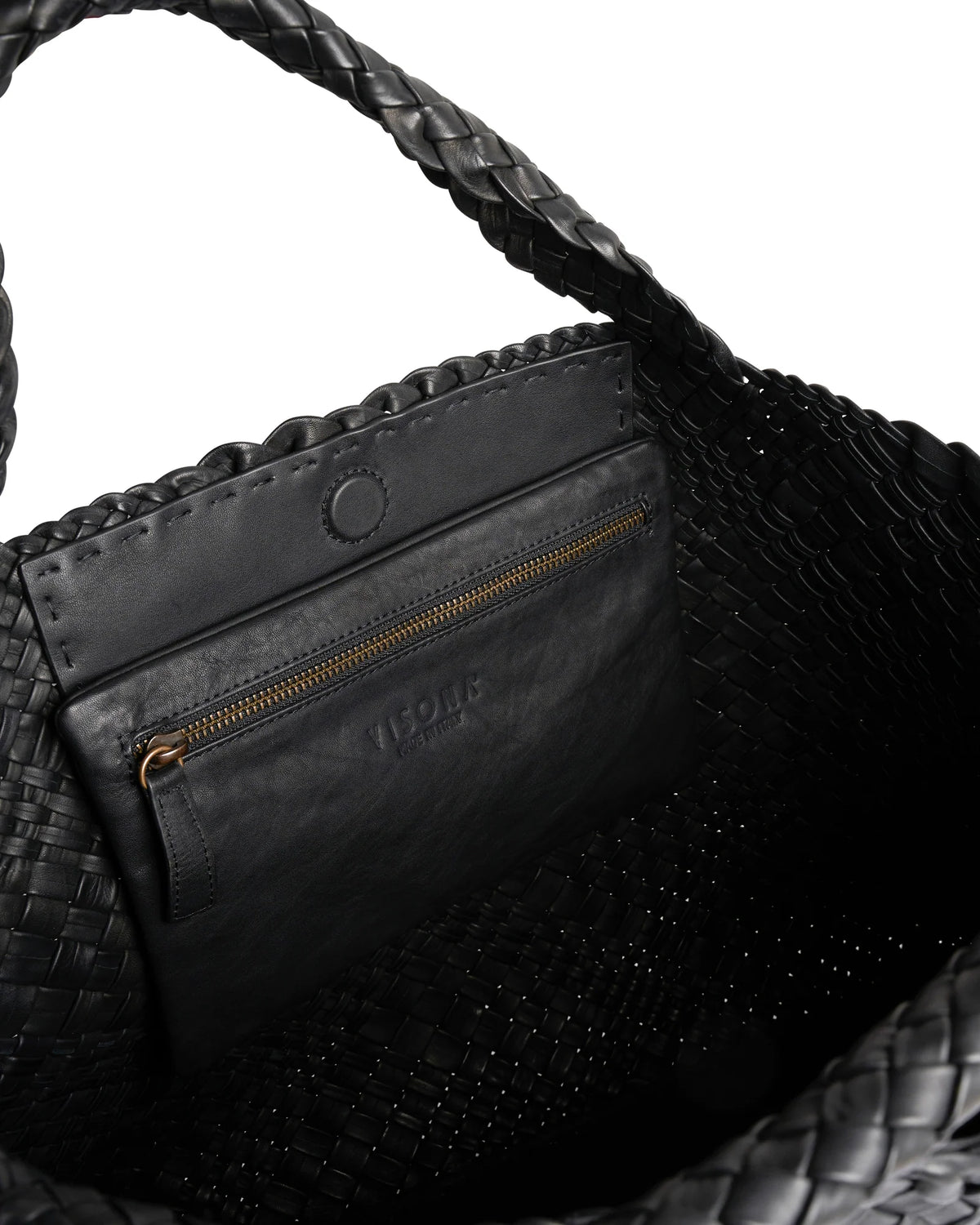 Black Plinio Visona Esmeralda L, handbag natural leather – view 5