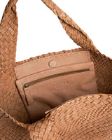 Camel Plinio Visona Esmeralda L, shopper natural leather – view 5